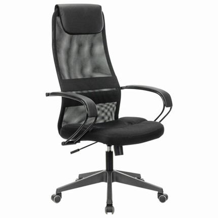 Компьютерное кресло Brabix Premium Stalker EX-608 PL (ткань-сетка/кожзам, черное) 532090 в Барнауле - изображение