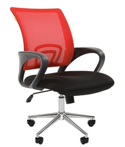 Офисное кресло CHAIRMAN 696 CHROME Сетка TW-69 (красный) в Барнауле - предосмотр 1