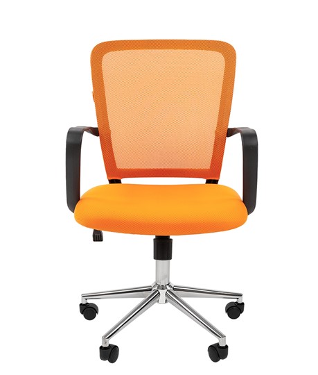 Офисное кресло CHAIRMAN 698 CHROME new Сетка TW-66 (оранжевый) в Барнауле - изображение 2