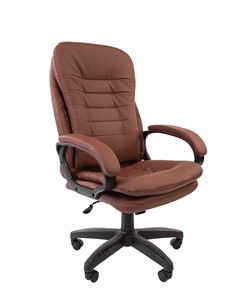 Кресло CHAIRMAN 795 LT, экокожа, цвет коричневый в Барнауле