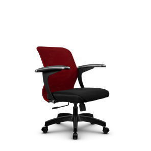 Офисное кресло SU-M-4/подл.160/осн.001, Бордовый/Черный в Барнауле