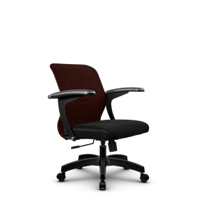 Кресло компьютерное SU-M-4/подл.160/осн.001, Коричневый/Черный в Барнауле