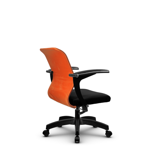 Кресло SU-M-4/подл.160/осн.001, Оранжевый/Черный в Барнауле - изображение 2