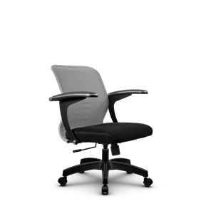 Кресло компьютерное SU-M-4/подл.160/осн.001, Светло-серый/Черный в Барнауле