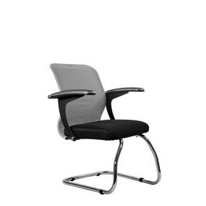 Офисный стул SU-M-4/подл.160/осн.007, Светло-серый/Черный в Барнауле