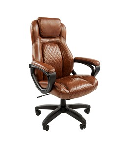 Кресло CHAIRMAN 432, экокожа, цвет коричневый в Барнауле