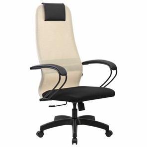 Офисный стул BRABIX PREMIUM "Ultimate EX-800" пластик, плотная двойная сетка Х2, черное/бежевое, 532916 в Барнауле