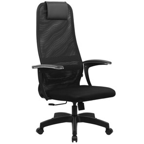 Офисный стул BRABIX PREMIUM "Ultimate EX-801" пластик, плотная двойная сетка Х2, черное, 532922 в Барнауле
