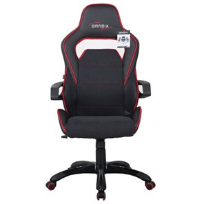 Кресло офисное Brabix Nitro GM-001 (ткань, экокожа, черное, вставки красные) 531816 в Барнауле