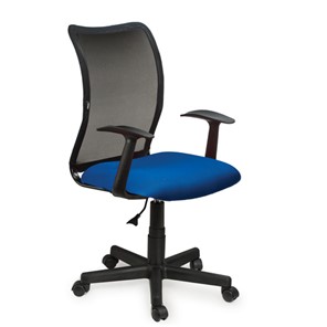 Кресло офисное Brabix Spring MG-307 (с подлокотниками, комбинированное синее/черное TW) в Барнауле