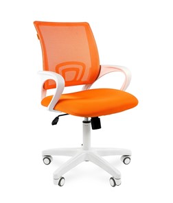 Кресло CHAIRMAN 696 white, ткань, цвет оранжевый в Барнауле