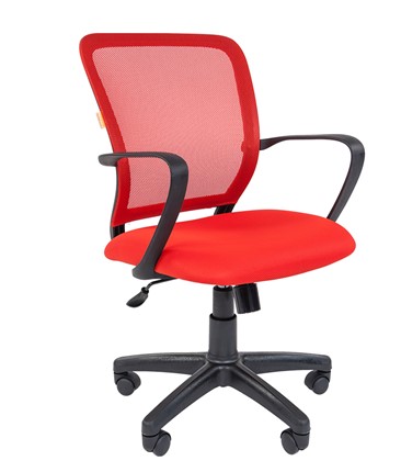 Офисное кресло CHAIRMAN 698 black TW-69, ткань, цвет красный в Барнауле - изображение