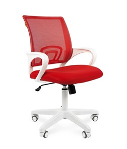 Компьютерное кресло CHAIRMAN 696 white, ткань, цвет красный в Барнауле