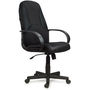 Офисное кресло BRABIX "City EX-512", кожзаменитель черный, ткань черная, TW, 531407 в Барнауле
