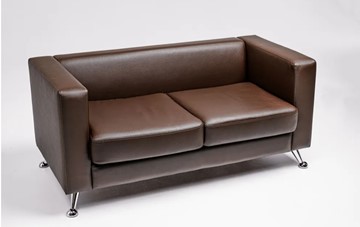 Комплект мебели Альбиони коричневый кожзам  диван 2Д + кресло в Барнауле - предосмотр 2
