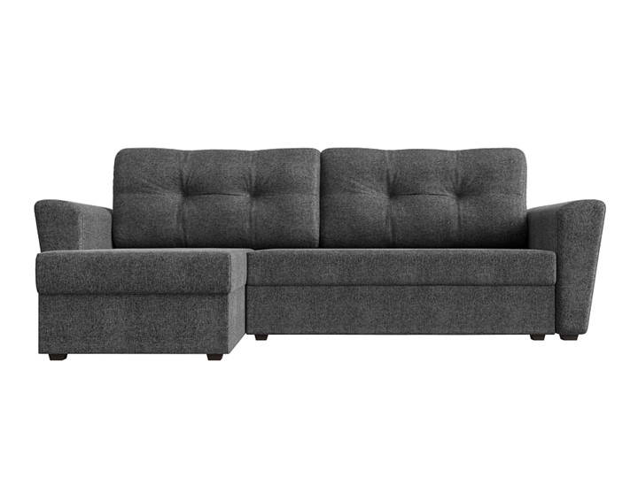 Угловой диван с оттоманкой Амстердам Лайт, Серый (рогожка) в Барнауле - изображение 1