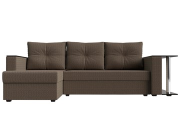 Угловой диван с оттоманкой Атланта Лайт, Корфу 03 (рогожка) в Барнауле - предосмотр 1