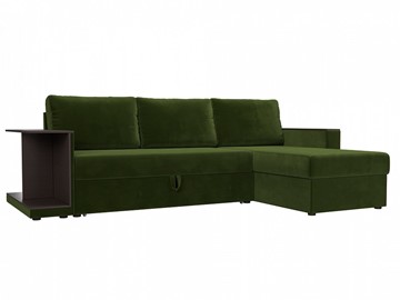 Угловой диван для гостиной Атланта С, Зеленый (микровельвет) в Барнауле