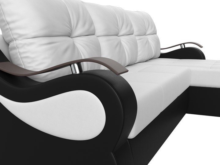 Угловой диван Меркурий, Белый/черный (экокожа) в Барнауле - изображение 3