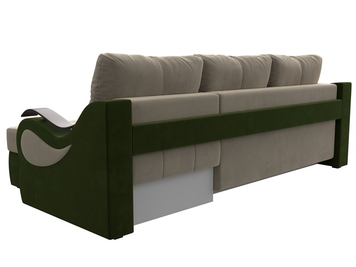 Угловой диван Меркурий, Бежевый/зеленый (вельвет) в Барнауле - изображение 7