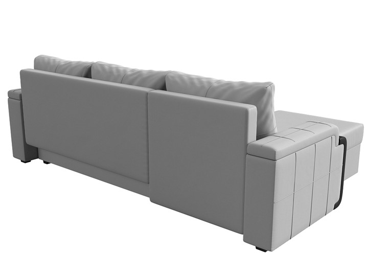 Угловой диван с оттоманкой Николь лайт, Белый/Черный (экокожа) в Барнауле - изображение 8