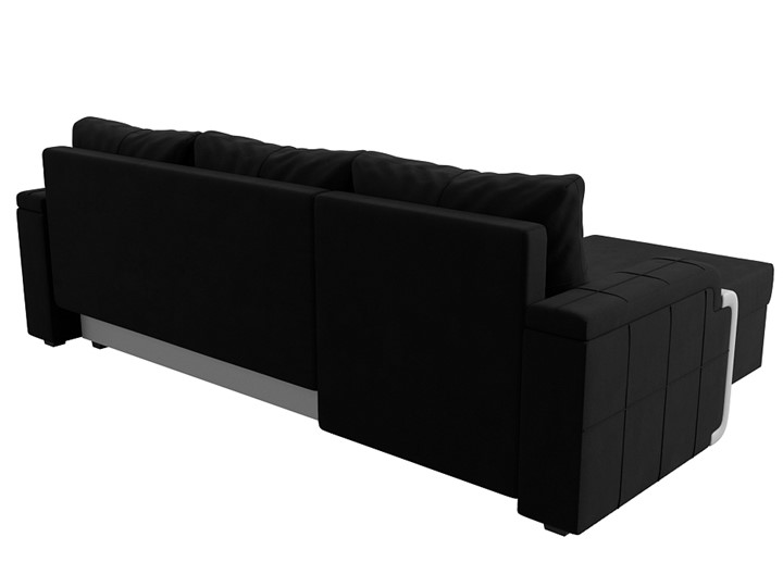 Угловой раскладной диван Николь лайт, Черный/Белый (микровельвет/экокожа) в Барнауле - изображение 8
