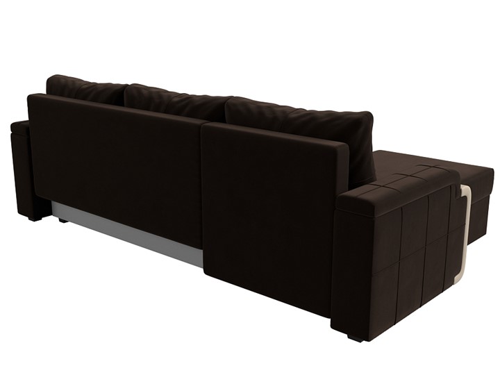 Угловой диван с оттоманкой Николь лайт, Коричневый/Бежевый (микровельвет/экокожа) в Барнауле - изображение 8