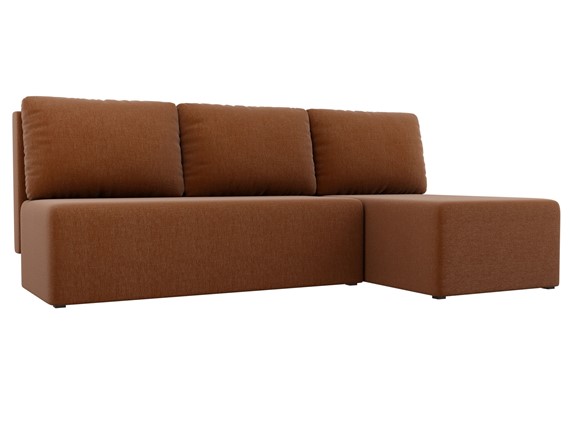 Угловой диван Поло, Коричневый (рогожка) в Барнауле - изображение