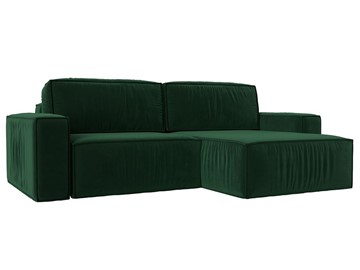 Угловой раскладной диван Прага Классик, Зеленый (Велюр) в Барнауле
