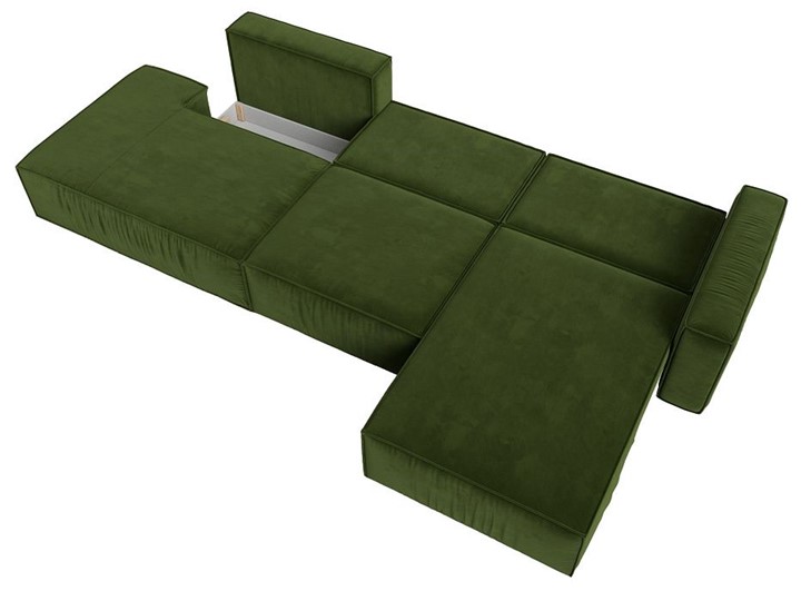 Угловой раскладной диван Прага Модерн лонг, Зеленый (микровельвет) в Барнауле - изображение 2