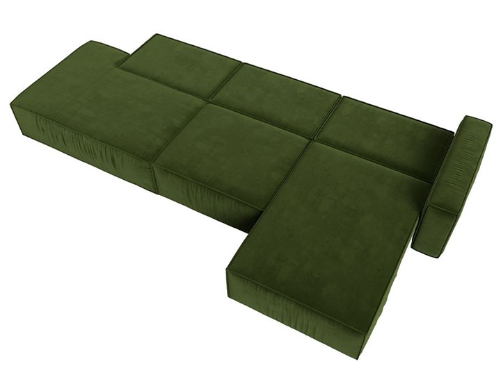Угловой раскладной диван Прага Модерн лонг, Зеленый (микровельвет) в Барнауле - изображение 3