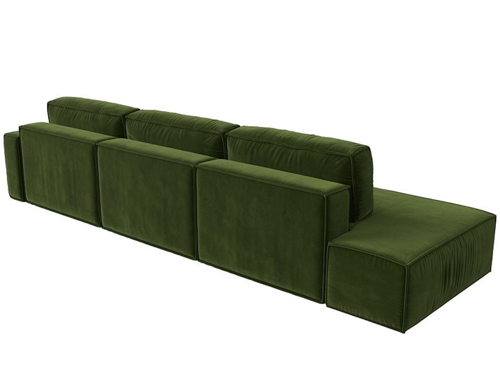Угловой раскладной диван Прага Модерн лонг, Зеленый (микровельвет) в Барнауле - изображение 5