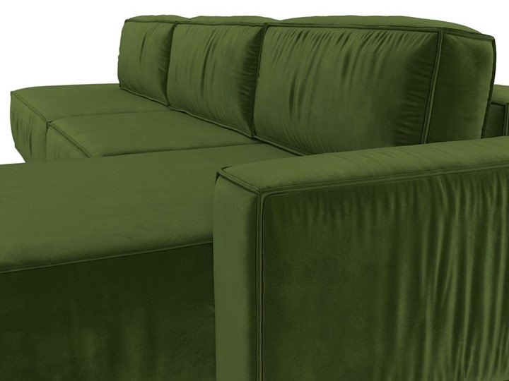 Угловой раскладной диван Прага Модерн лонг, Зеленый (микровельвет) в Барнауле - изображение 9