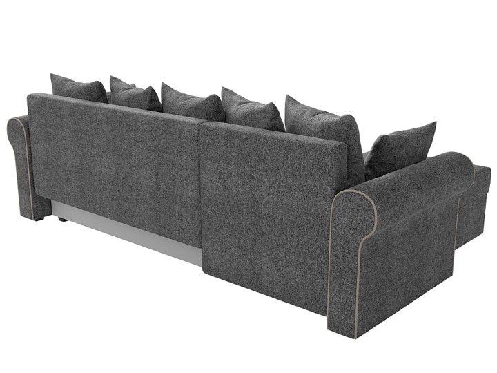 Угловой диван с оттоманкой Рейн, Серый/Бежевый (рогожка) в Барнауле - изображение 8