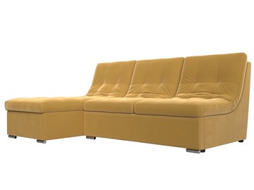 Угловой диван Релакс, желтый (микровельвет) в Барнауле