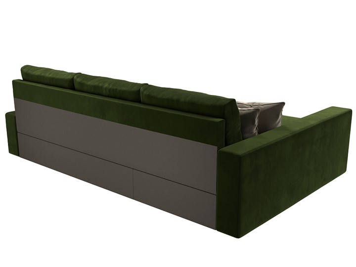 Угловой диван для гостиной Версаль, Зеленый/Бежевый (микровельвет) в Барнауле - изображение 7