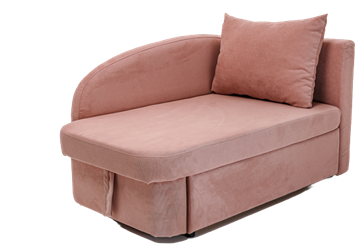 Мягкий диван правый Тедди розовый в Барнауле