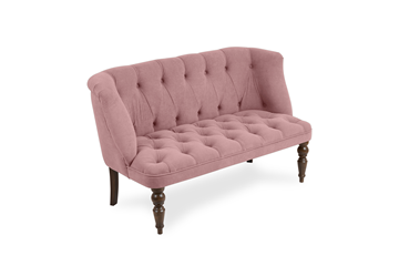 Прямой диван Бриджит розовый ножки коричневые в Барнауле