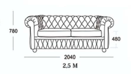 Прямой диван Честер 2,5М (седафлекс) в Барнауле - изображение 16
