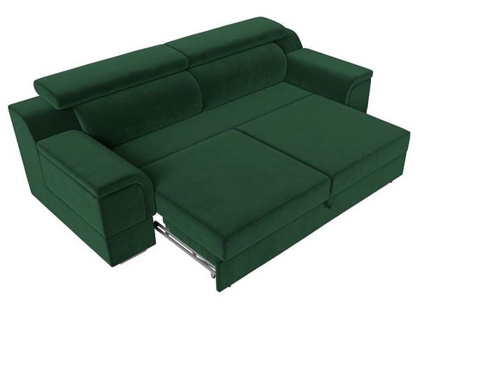 Прямой диван Лига-003 НПБ, Зеленый (Велюр) в Барнауле - изображение 1
