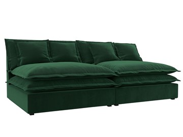 Прямой диван Лига-040, Зеленый (Велюр) в Барнауле
