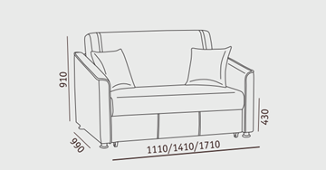 Прямой диван Милан 3 (150) в Барнауле - предосмотр 2