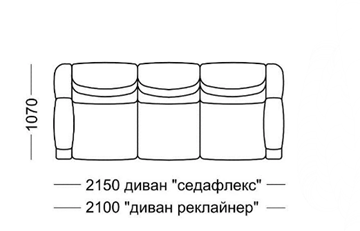 Прямой диван Мишель Элита 50 М, седафлекс в Барнауле - предосмотр 7