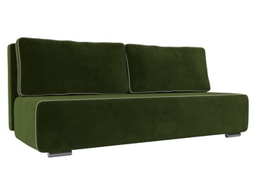 Прямой диван Уно, Зеленый/Бежевый (микровельвет) в Барнауле