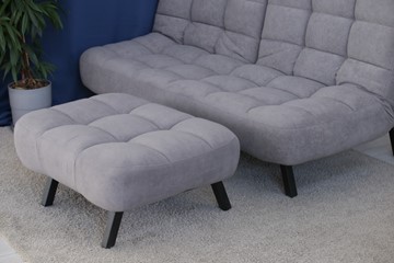 Комплект мебели Абри цвет серый диван + пуф опора металл в Барнауле