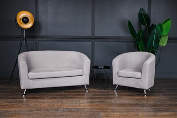 Комплект мебели Брамс  цвет бежевый диван 2Д + кресло в Барнауле