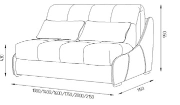 Прямой диван Токио 190 (НПБ) в Барнауле - предосмотр 2