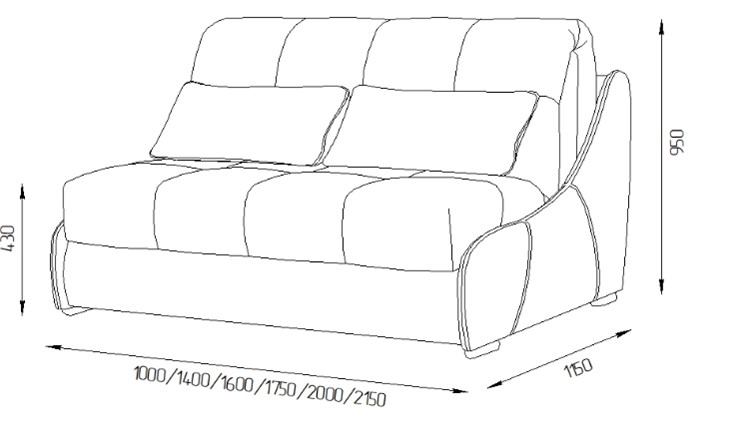 Прямой диван Токио 190 (НПБ) в Барнауле - изображение 2