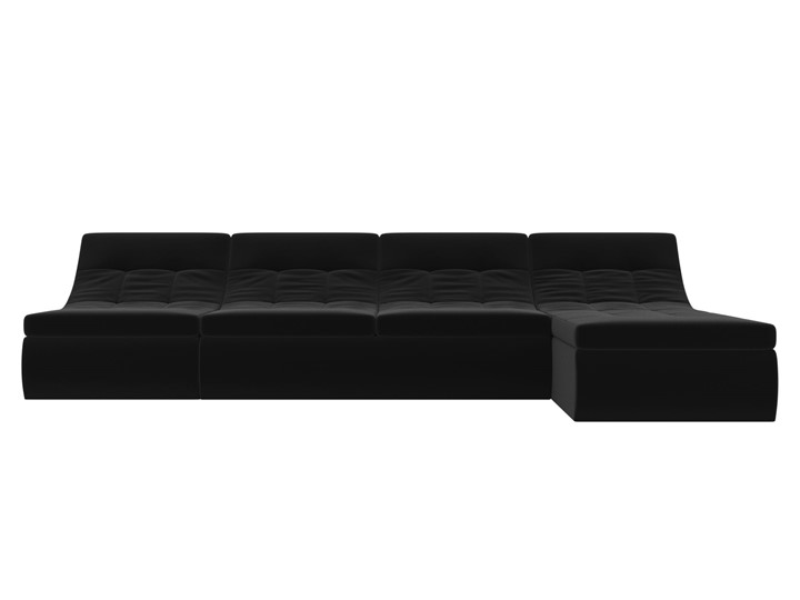 Модульный раскладной диван Холидей, Черный (микровельвет) в Барнауле - изображение 4