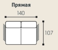 Модуль прямой без механизма Виктория 140*107 см в Барнауле